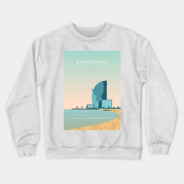 Barcelona Crewneck Sweatshirt by Zakaria Azis